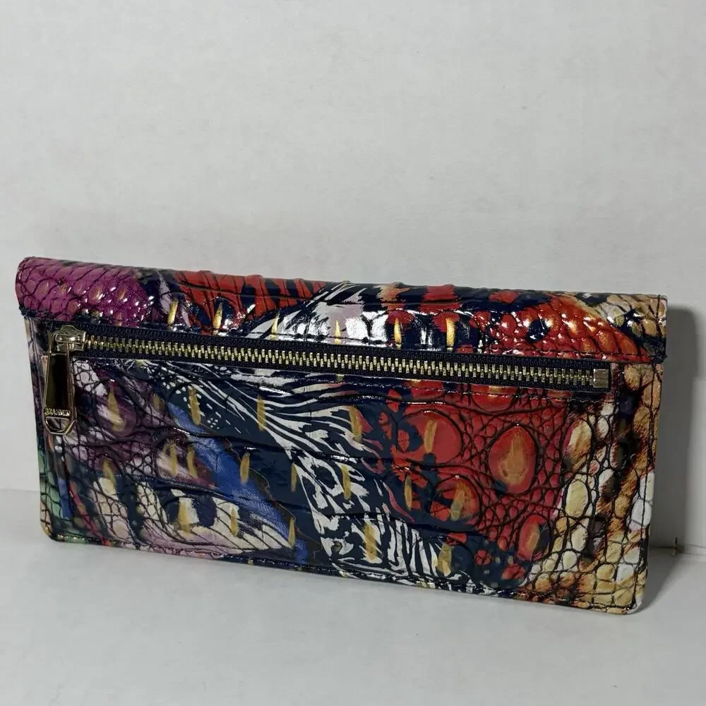 Brahmin Melbourne ADY Slim Bifold Leather Wallet METAMORPHOSIS Multicolor